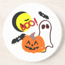 Halloween Ghost Friends Drink Coasters