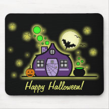 Halloween Haunted House / Green Brew Mousepad