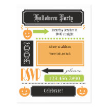 Halloween Invite postcards