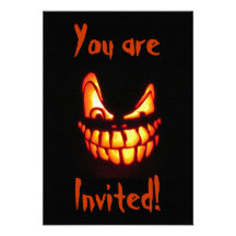Halloween Jack o' Lantern Invitations
