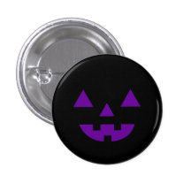 Halloween Jack O Lantern Pumpkin Face Purple Pin