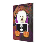 Halloween - Just a Lil Spooky - Bichon Frise Gallery Wrapped Canvas