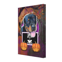 Halloween - Just a Lil Spooky - Rottweiler Canvas Print