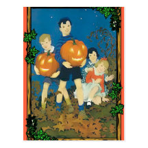 Halloween kids post cards