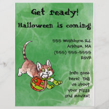 Halloween Kitty Party Invitation Flyer