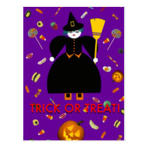 Halloween Martzkin "TRICK OR TREAT!" Postcard