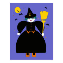 Halloween Martzkin Witch Postcard © 2012 M. Martz