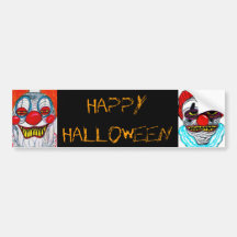HALLOWEEN  MONSTER CLOWNS bumpersticker Bumper Sticker