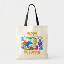Halloween Monsters Tote Bags