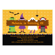 Halloween Parade Costume Birthday Party Invitation