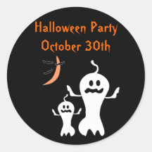 Halloween Party Ghost Stickers