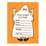 Halloween Party Invitation Post Card