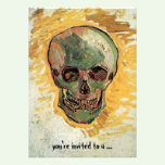 Halloween Party Invitation Van Gogh Skull invitations