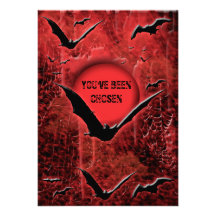 Halloween party invitations - customise template