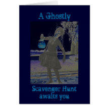Halloween Party/Scavenger Hunt Invite Cards