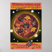 Halloween Pizza Pie Print
