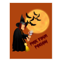 Halloween Poison Recipe Card Postcard