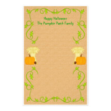 Halloween Pumpkin Harvest Stationery