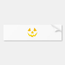 Halloween Pumpkin Jack-O-Lantern Happy Face bumper stickers