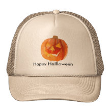 Halloween Pumpkin Mesh Hats