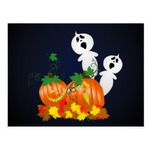 Halloween Pumpkin Patch Postcard