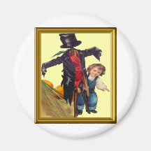 Halloween Scarecrow Refrigerator Magnets