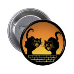 Halloween Scary Black Cats Buttons