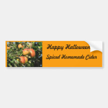 Halloween Spiced Cider Label Bumper Sticker