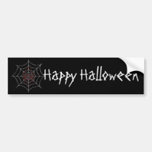 Halloween Spider Web Bumper Stickers