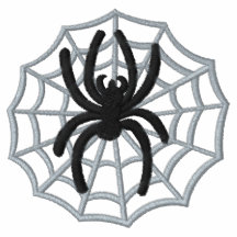 Halloween Spider Web Embroidered Shirt