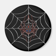 Halloween Spider Web Fridge Magnet