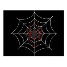 Halloween Spider Web Postcard
