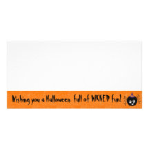 halloween spider witch photo card