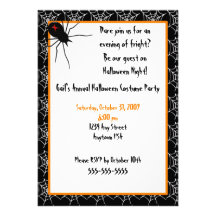 Halloween Spiders Invitation