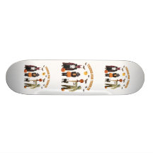 Halloween Trick or Treat Dogs Skateboard Deck