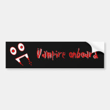 Halloween Vampire teeth Bumper Stickers