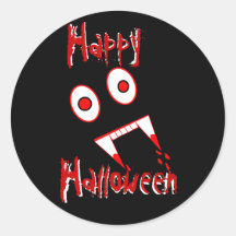 Halloween Vampire teeth Round Sticker