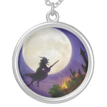Halloween Witch Full Moon Custom Jewelry