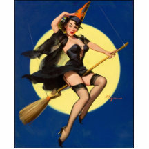 Halloween Witch Pin Up Girl Acrylic Cut Outs