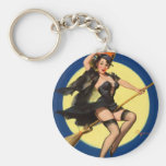Halloween Witch Pin Up Girl Keychains