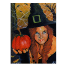 Halloween Witch Postcard