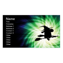Halloween Witch Silhouette; Cool Business Card