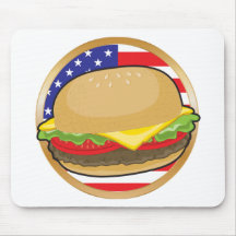 Hamburger American Flag Mousemats