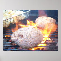 Hamburger Flame Print