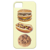 Hamburger Hot Dog Choc Chip Cookie iphone 5 Case