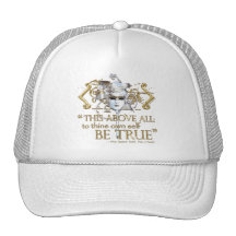 Hamlet "own self be true" Quote (Gold Version) Hat