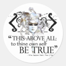 Hamlet "... own self be true ..." Quote Sticker