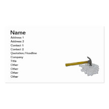 Hammer and Broken Glass Business Card Templates