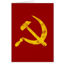 Hammer and Sickle (worn look) Card