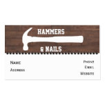 Hammers and Nails Construction Business Cards
